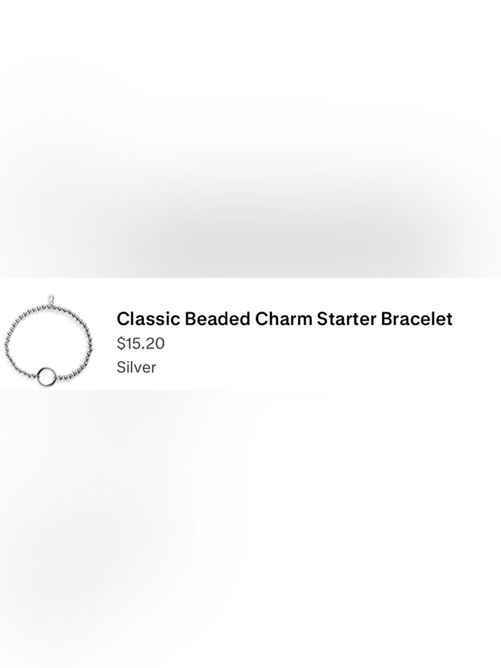 Wear Felicity - Silver Beaded Charm Starter Bracelet
